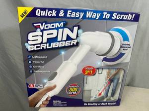 New Voom Spin Scrubber Battery Powered Rotating Scrub Brush