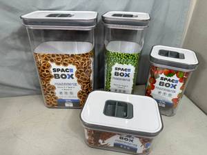 4 New Pantrymate Space Box Leak Proof Food Storage Containers
