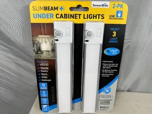 2 New Slim Beam Under Cabinet Rechargeable Lights