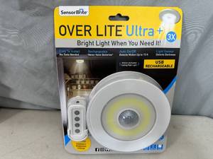 New Over Lite Ultra Motion Activated WallCeiling Light - Rechargeable