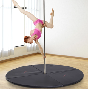 Soozier Pole Dance Mat, 2T x 5W Folding Pole Crash Mat for Home, Lightweight and Foldable, Black (Mat Only)