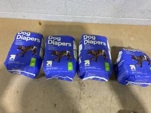 LOT OF 4 up&up M Dog Diapers Waists 19 To 28 Up To 35-70Lb.