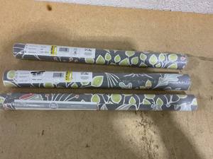 LOT OF 3 NuWallpaper Brewster Groovy Garden Peel & Stick Wallpaper Gray