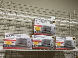 LOT OF 4 BLACKDECKER 4 Slice Toaster Oven - Silver