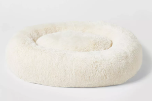Boots & Barkley Donut Bolster Dog Bed - Cream - XL