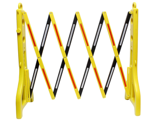 Folding Barricade � 88x38 Portable Road Safety Barriers with Reflectors, Construction Barricade Safety Fence