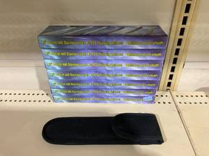 LOT OF 8 Thunder Bolt 9 Overall 440 Stainless Steel 3 Pc Throwing Knife Sets With Sheath