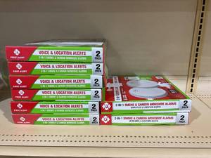 LOT OF 8 First Alert 2-packs 2-in-1 Smoke and Carbon Monoxide Alarms With Voice & Location Alerts