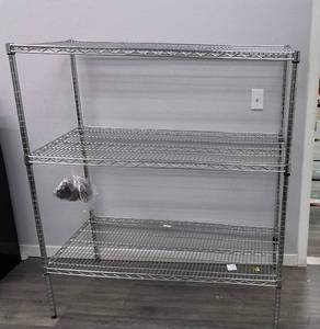 3-tier Adjustable Wire Storage Rack Chrome Finish 24x48x24 (Slightly Used)