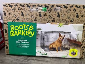 Boots & Barkley 2 Door Wire Collapsible Dog Crate - L - Black Dimensions 36 (L), 25 (H) x 23 (W), Breed size Large (51-75 Pounds)