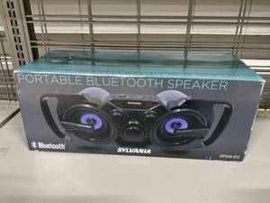 SYLVANIA SP336-DG Bluetooth 10-Watt Rechargeable Light-Up Speaker with FM Radio