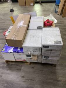 PALLET OF Printing Paper, Colored Paper, & Ink Cartridges