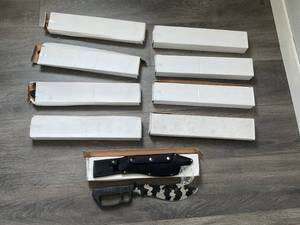 LOT OF 9 Neptune 15 12 Fixed Blade Hunting Knife w Sheath