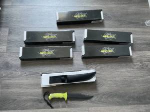 LOT OF 6 Wartech 13 Chameleon Survival Knife W Sheath