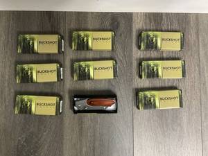 LOT OF 9 Buckshot Thumb Open Spring Assisted Stainless Steel Handle With Inlay Classic Razor Pocket Knife - PBK205DS