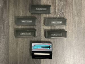 LOT OF 6 Wartech 7.75 Red & Cyan Pocket Knives