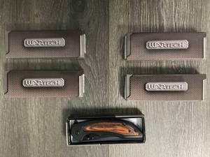 LOT OF 5 Wartech 8 Black Wood Pocket Knife - Black