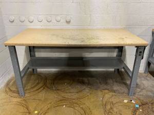 Uline Industrial Workbench,  6ftx3ft With Electrical Knockouts (Used)