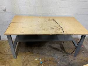 Uline Industrial Workbench,  6ftx3ft With Electrical Knockouts (Used)