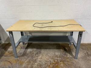Uline Industrial Workbench,  6ftx3ft With Electrical Knockouts (Used)