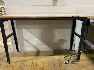 VEVOR Adjustable Workbench With Integrated Power Outlets And USB Ports (61inx20in) (Slightly Used)