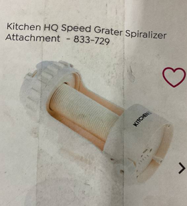 LOT OF 4 Kitchen HQ Speed Grater Spiralizer Attachments