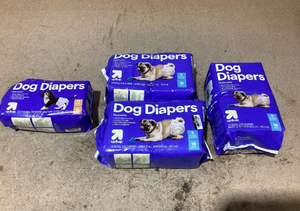 LOT OF 4 up&up Dog Diapers Size X-Small & Small