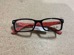 RAY BAN RB5206 BlackRed Rectangle Unisex Eyeglasses