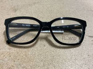 FLOWER Beverly 6030 Eyeglass Frame Black w Rhinestone Square 53-17-135