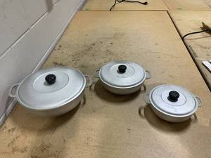 IMUSA Traditional 3-Piece Aluminum Caldero Set, Silver