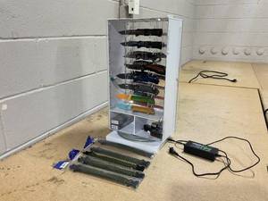 LOT OF Wartech Knives, Survival Bracelets, & Includes LED Display