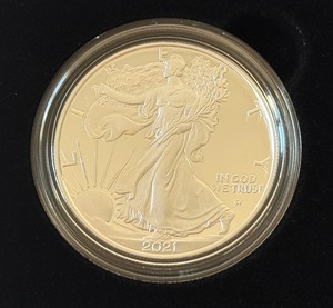 2021 W-American Eagle One Ounce Proof Silver Bullion Coin - original package with COA