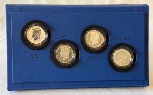 2014 50th Anniversary Kennedy Half Dollar 4 Coin Uncirculated Set - original package with COA