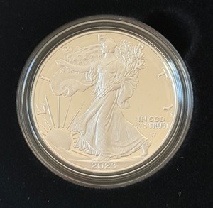 2023 W-American Eagle One Ounce Proof Silver Bullion Coin - original package with COA