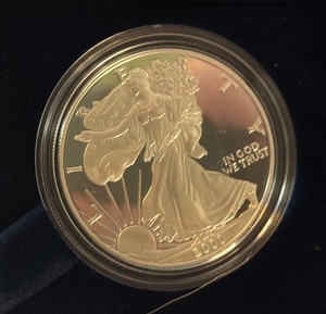 2000 P-American Eagle One Ounce Proof Silver Bullion Coin - original package with COA