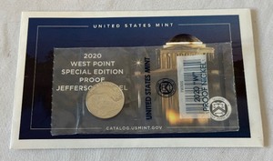 2020 West Point Special Edition Jefferson Nickel Proof - original envelope with plastic