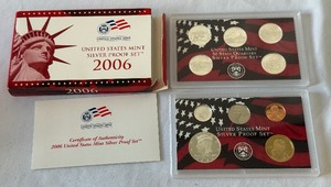 2006 Silver Proof Set 10 coins - original package with COA