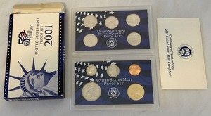 2001 Proof Set (10 coins) - original package with COA