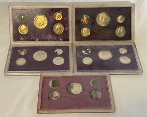 (5) Fire Damages Proof Sets - (2) 1989, (1) 1987, (2) 1990