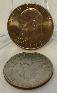 (2) 1972 Eisenhower Silver Dollars