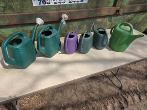 Assorted Lot of Plastic Watering Cans