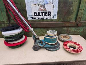 Kent Industrial Floor Polisher or Buffer with Assorted Attachments