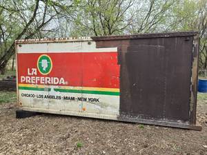 8x18 Aluminum Storage Container, Rollup Rear Door and 46 Side Door, Does Not Include any Contents