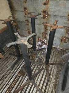 4 Metal Bar table Stands