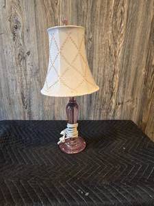 Small Decorative Glass Lamp with Shade