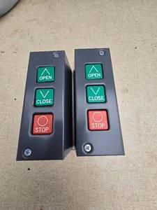 (2) New Commercial 3 Button Garage Door Controllers