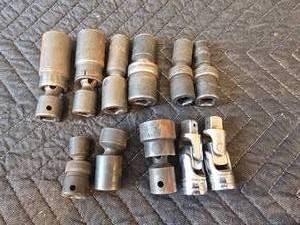 Various Size Swivel Sockets and Adapters, Snap-on, Mac Standard and Metric Sizes