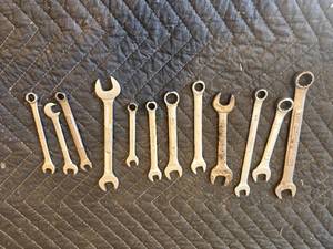 Assorted Size Wrenches, Metric and Standard Sizes, Snap-on, Craftsman, Etc.