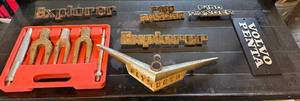 Volvo Penta Sign Plaque & Explorer Emblems & Red Case Puller Tool Set