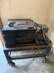 Portable Gas Engine Power Unit on Wheeled Cart with Control Panel